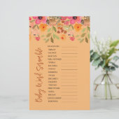 赤ちゃんシャワースクランブルゲームピンク桃の花 (スタンド正面)