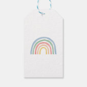 赤ちゃんシャワースクリプトカラフル水色虹 ギフトタグ (裏面)