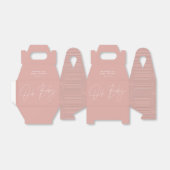 赤ちゃんシャワースクリプトモダンバラピンク幾何学的 フェイバーボックス (折り畳みなし)