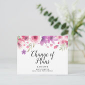 赤ちゃんシャワースクリプト水カラーフローラ延期 案内ポストカード (スタンド正面)