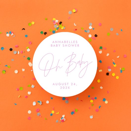 赤ちゃんシャワースクリモダンッガーリークエレガントク ラウンドシール