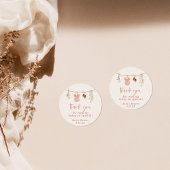 赤ちゃんシャワーステッカー、ピンクの女の子の赤ちゃんシャワーの好意 ラウンドシール