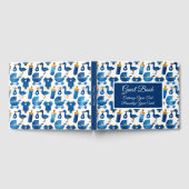 赤ちゃんシャワーストークボトルキャリッジかわいいパーソナライズ ゲストブック (全面)