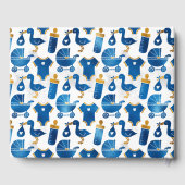 赤ちゃんシャワーストークボトルキャリッジかわいいパーソナライズ ゲストブック (裏面)