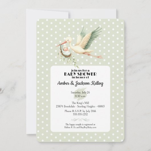 赤ちゃんシャワーストーク特別配送2 招待状 (正面)