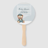 赤ちゃんシャワーセットのファン ハンドファン (裏面)