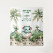 赤ちゃんシャワータペストリーすぐに可愛いディノ タペストリー (正面)