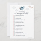 赤ちゃんシャワーダウンロード可能な推測誰のゲームカード 招待状 (正面)