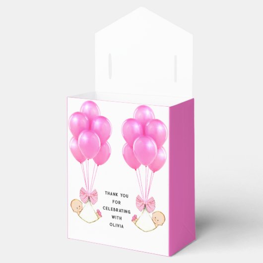 赤ちゃんシャワーツインガールズサンキュー フェイバーボックス (オープン)