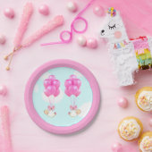 赤ちゃんシャワーツインガールズ ペーパープレート (パーティー)