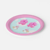赤ちゃんシャワーツインガールズ ペーパープレート (アングル)