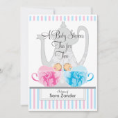 赤ちゃんシャワーティーパーティー  |双子招待状 招待状 (正面)
