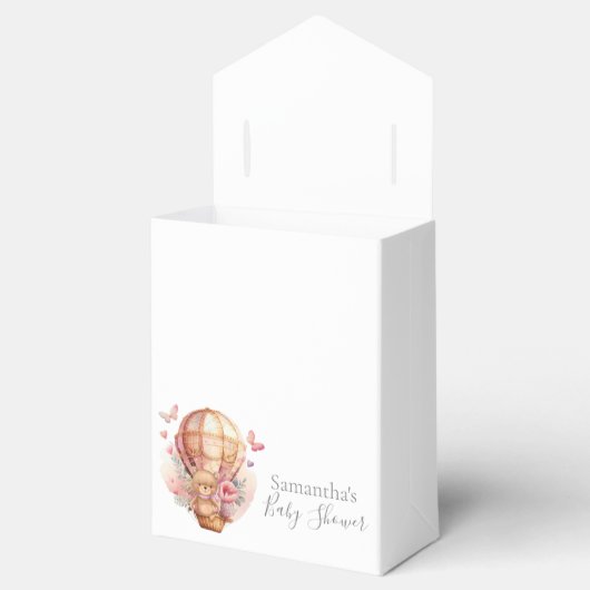 赤ちゃんシャワーテディホットエアバルーン我々は心から待つ フェイバーボックス (オープン)