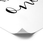 赤ちゃんシャワーテーブル番号記号 ポスター (角)