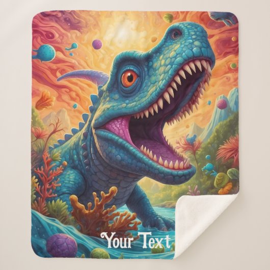 赤ちゃんシャワーディノダニ シェルパブランケット (正面)