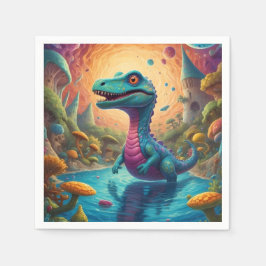 赤ちゃんシャワーディノダニ スタンダードカクテルナプキン