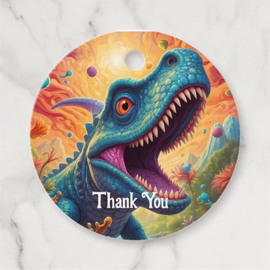 赤ちゃんシャワーディノダニ フェイバータグ (正面)