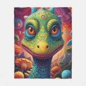 赤ちゃんシャワーディノダニ フリースブランケット (正面)