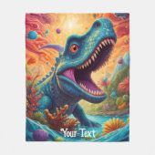 赤ちゃんシャワーディノダニ フリースブランケット (正面)