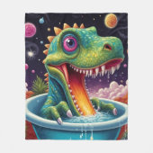 赤ちゃんシャワーディノダニ フリースブランケット (正面)