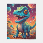 赤ちゃんシャワーディノダニ フリースブランケット (正面)