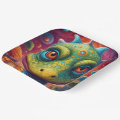 赤ちゃんシャワーディノダニ ペーパープレート (傾斜あり)