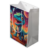 赤ちゃんシャワーディノダニ ミディアムペーパーバッグ (裏面アングル)