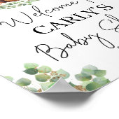 赤ちゃんシャワーデコール|ウッドランド動物|ウェルカムサイン ポスター (角)