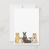 赤ちゃんシャワードッグ用の本 招待状 (裏面)