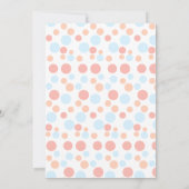 赤ちゃんシャワードットパーソナライズされたカラフルモダン 招待状 (裏面)