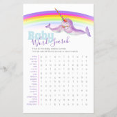 赤ちゃんシャワーナールワード検索マッチゲーム チラシ (正面)