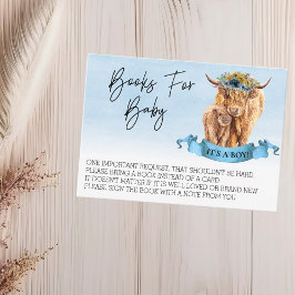 赤ちゃんシャワーハイランドカウボーイカーフ用の本 名刺