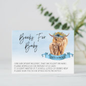 赤ちゃんシャワーハイランドカウボーイカーフ用の本 招待状 (スタンド正面)