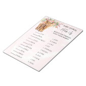 赤ちゃんシャワーハイランド牛ピンク動物のマッチアップ ノートパッド (アングル)