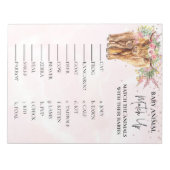 赤ちゃんシャワーハイランド牛ピンク動物のマッチアップ ノートパッド (正面)