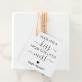 赤ちゃんシャワーハグとキスラベル、ベビーガール、クラフト フェイバータグ (インサイチュ)