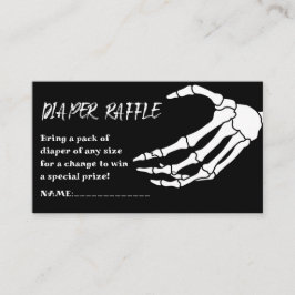 赤ちゃんシャワーハロウィンおむつラッフル エンクロージャーカード