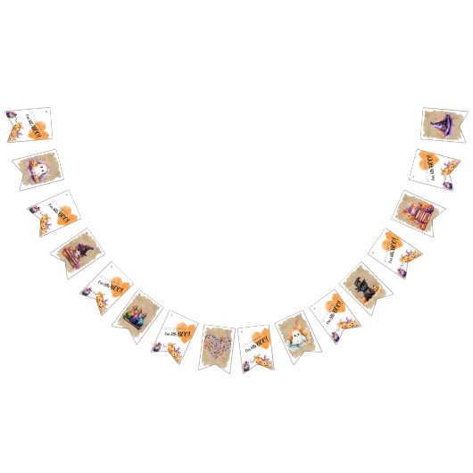 赤ちゃんシャワーハロウィーン小さなブー バンティングフラッグ (全)