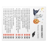 赤ちゃんシャワーハロウィーン幽霊推測する誰が ノートパッド (正面)