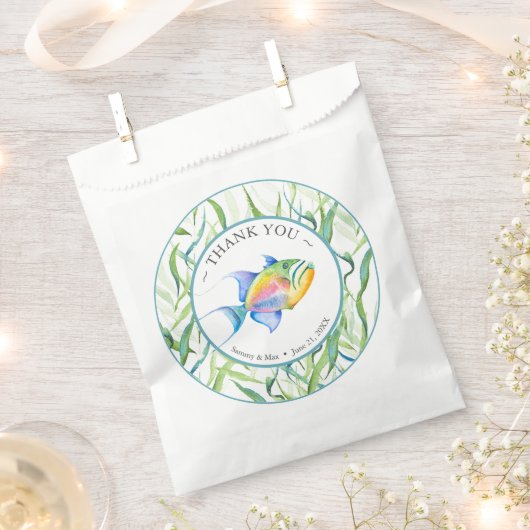 赤ちゃんシャワーバッグ熱帯魚 フェイバーバッグ (クリップ留めされた状態)