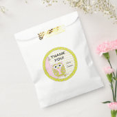 赤ちゃんシャワーバッグ、木にフクロウ、ピンク、緑 フェイバーバッグ (封をした状態)