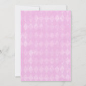 赤ちゃんシャワーバニーパープルベビーシャワー 招待状 (裏面)