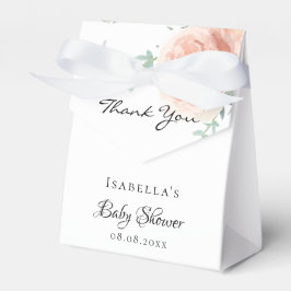 赤ちゃんシャワーバラ金ゴールドピンクフローラ感謝していガールユー フェイバーボックス