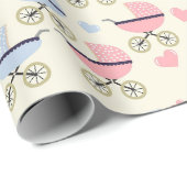 赤ちゃんシャワーパステルinピンク&ブルーギフト ラッピングペーパー (ロールコーナー)