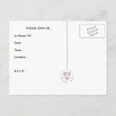 赤ちゃんシャワーパスポート インビテーションポストカード (裏面)