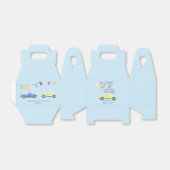 赤ちゃんシャワーパレーダーベビーブルーで車を運転して男の子 フェイバーボックス (折り畳みなし)