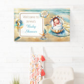 赤ちゃんシャワーパーソナライズされたへようこそ 横断幕 (インサイチュ)