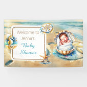 赤ちゃんシャワーパーソナライズされたへようこそ 横断幕 (横)