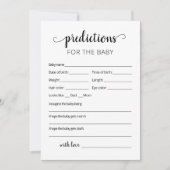 赤ちゃんシャワーパーティーカードの予測 招待状 (正面)