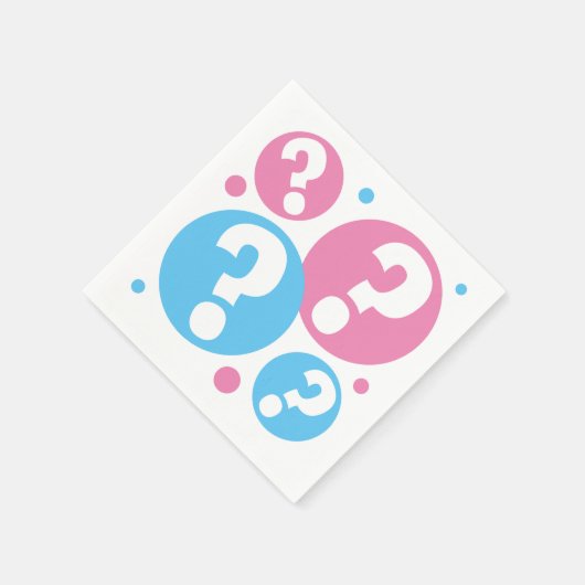 赤ちゃんシャワーパーティーピンクと青 スタンダードカクテルナプキン (角)